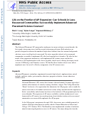 Cover page: Life on the Frontier of AP Expansion: Can Schools in Less-Resourced Communities Successfully Implement Advanced Placement Science Courses?