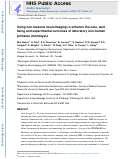 Cover page: Using non-invasive neuroimaging to enhance the care, well-being and experimental outcomes of laboratory non-human primates (monkeys)