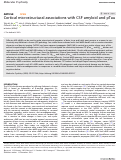 Cover page: Cortical microstructural associations with CSF amyloid and pTau