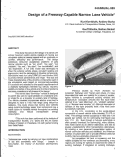 Cover page: Design of a Freeway-Capable Narrow Lane Vehicle