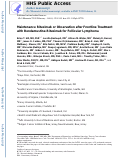 Cover page: Maintenance rituximab or observation after frontline treatment with bendamustine‐rituximab for follicular lymphoma