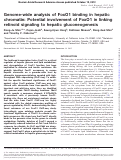 Cover page: Genome-wide analysis of FoxO1 binding in hepatic chromatin: Potential involvement of FoxO1 in linking retinoid signaling to hepatic gluconeogenesis