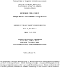 Cover page: Research Initiative 15: Multiple Roles for GIS in US Global Change Research- Report of the Second Specialist Meeting (96-5)