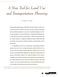 Cover page: A New Tool for Land Use and Transportation Planning