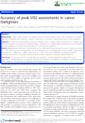 Cover page: Accuracy of Peak VO2 Assessments in Career Firefighters