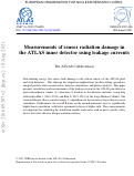 Cover page: Measurements of sensor radiation damage in the ATLAS inner detector using leakage currents