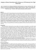 Cover page: Analysis of stress sensitivity and its influence on oil production from tight 
reservoirs