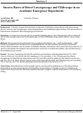 Cover page: Success Rates of Direct Laryngoscopy and Glidescope in an Academic Emergency Department