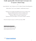 Cover page: Zonally opposing shifts of the intertropical convergence zone in response to climate change