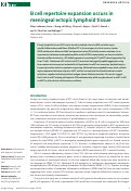 Cover page: B cell repertoire expansion occurs in meningeal ectopic lymphoid tissue