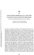 Cover page: An Agent-Based Model of Social Identity Dynamics