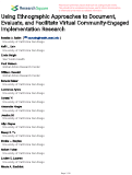 Cover page: Using Ethnographic Approaches to Document, Evaluate, and Facilitate Virtual Community-Engaged Implementation Research