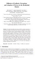 Cover page: Diffusion of Feedback: Perceptions and Adoption of Devices in the Residential Market