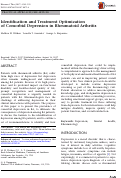 Cover page: Identification and Treatment Optimization of Comorbid Depression in Rheumatoid Arthritis