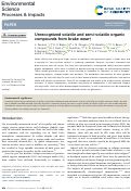 Cover page: Unrecognized volatile and semi-volatile organic compounds from brake wear