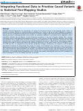 Cover page: Integrating Functional Data to Prioritize Causal Variants in Statistical Fine-Mapping Studies