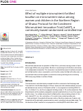 Cover page: Effect of multiple micronutrient-fortified bouillon on micronutrient status among women and children in the Northern Region of Ghana: Protocol for the Condiment Micronutrient Innovation Trial (CoMIT), a community-based randomized controlled trial.