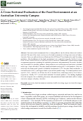 Cover page: A Cross-Sectional Evaluation of the Food Environment at an Australian University Campus