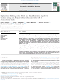 Cover page: Replacement thinking, status threat, and the endorsement of political violence among non-Hispanic white individuals in the US: A cross-sectional study.