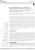 Cover page: Essential Role of Lyn in Fibrosis