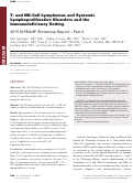 Cover page: T- and NK-Cell Lymphomas and Systemic Lymphoproliferative Disorders and the Immunodeficiency Setting: 2015 SH/EAHP Workshop Report-Part 4.