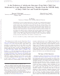 Cover page: Is the Prediction of Adolescent Outcomes From Early Child Care Moderated by Later Maternal Sensitivity? Results From the NICHD Study of Early Child Care and Youth Development