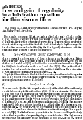 Cover page: Loss and Gain of Regularity in a Lubrication Equation for Thin Viscous Films