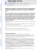 Cover page: Ambient ozone effects on respiratory outcomes among smokers modified by neighborhood poverty: An analysis of SPIROMICS AIR