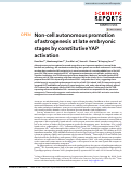 Cover page: Non-cell autonomous promotion of astrogenesis at late embryonic stages by constitutive YAP activation