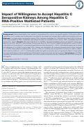 Cover page: Impact of Willingness to Accept Hepatitis C Seropositive Kidneys Among Hepatitis C RNA-Positive Waitlisted Patients.