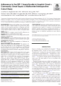 Cover page: Adherence to the SEP-1 Sepsis Bundle in Hospital-Onset v. Community-Onset Sepsis: a Multicenter Retrospective Cohort Study