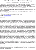 Cover page: Chapter Nine Extracellular vesicles in tumor immunotherapy