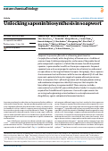 Cover page: Unlocking saponin biosynthesis in soapwort