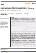 Cover page: Current evidence supporting associations of DNA methylation measurements with survivorship burdens in cancer survivors: A scoping review