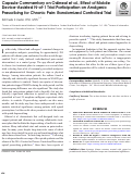 Cover page: Capsule Commentary on Odineal et al., Effect of Mobile Device-Assisted N-of-1 Trial Participation on Analgesic Prescribing for Chronic Pain: Randomized Controlled Trial.