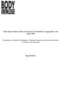 Cover page: Joint improvisation in the arts practices: Entrainment, engagement, and expert skill