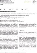 Cover page: Flux balance modeling to predict bacterial survival during pulsed-activity events