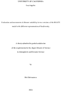 Cover page: Evaluation and assessment of climate variability in two versions of the BOATS model with different representation of biodiversity