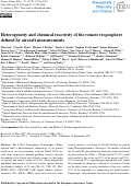 Cover page: Heterogeneity and chemical reactivity of the remote troposphere defined by aircraft measurements