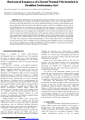 Cover page: Mechanical response of a thermal micro-pile installed in stratified sedimentary soil