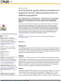 Cover page: County-level air quality and the prevalence of diagnosed chronic kidney disease in the US Medicare population.