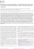 Cover page: Biochemical and Structural Studies of NADH-Dependent FabG Used To Increase the Bacterial Production of Fatty Acids under Anaerobic Conditions