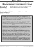 Cover page: Impact of Mental Health and Substance Use Disorders on Emergency Department Visit Outcomes for HIV Patients