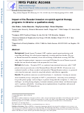 Cover page: Impact of the Russian invasion on opioid agonist therapy programs in Ukraine: A qualitative study.