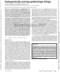 Cover page: Phylogenetically resolving epidemiologic linkage