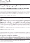 Cover page: Heat-shock protein peptide complex–96 vaccination for recurrent glioblastoma: a phase II, single-arm trial