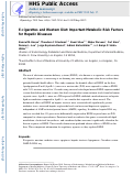 Cover page: E-cigarettes and Western Diet: Important Metabolic Risk Factors for Hepatic Diseases.