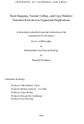 Cover page: Read Mapping, Variant Calling, and Copy Number Variation Detection in Segmental Duplications