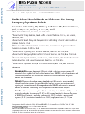 Cover page: Health-related material needs and substance use among emergency department patients.