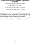 Cover page: The effects of phonological complexity on word learning in deaf children with cochlear implants